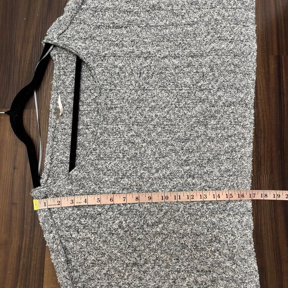 Free People Sz Medium Good Day Cropped Pullover Oversized Sweater Gray